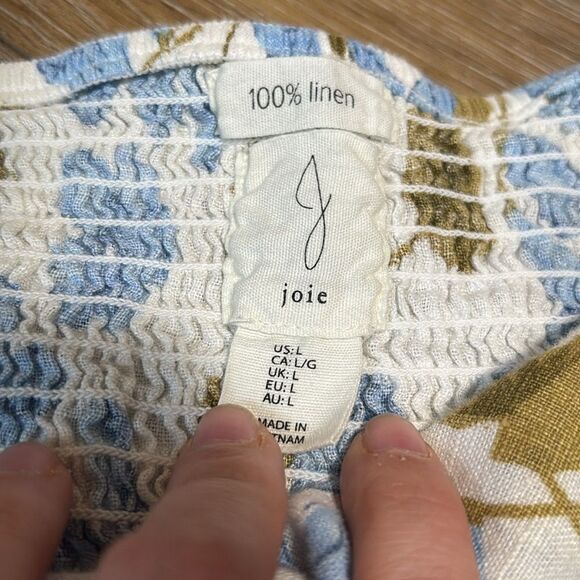 Joie Linen Puff Sleeve Top - Picture 2 of 4